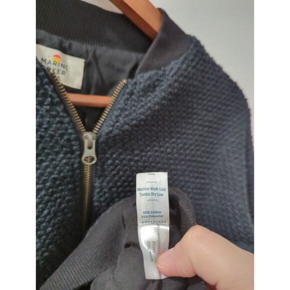 Marine Layer Bird's Eye Textured Bomber Jacket - Picture 4 of 4